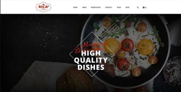 Rica Plus A Delicious Restaurant Cafe and Pub WordPress Theme