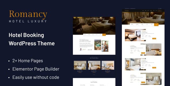 Romancy Hotel Booking WordPress Theme