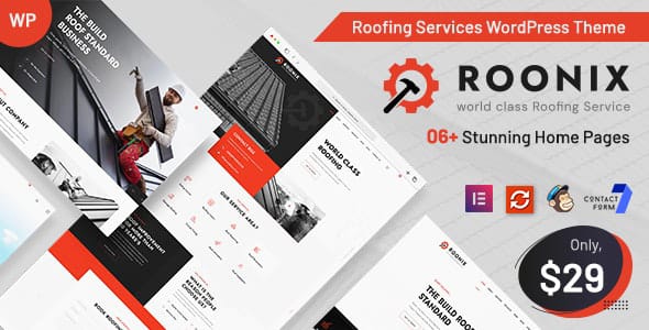 Roonix Roofing Services WordPress Theme