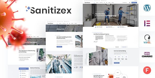 Sanitizex Sanitizing and Cleaning Services WordPress Theme