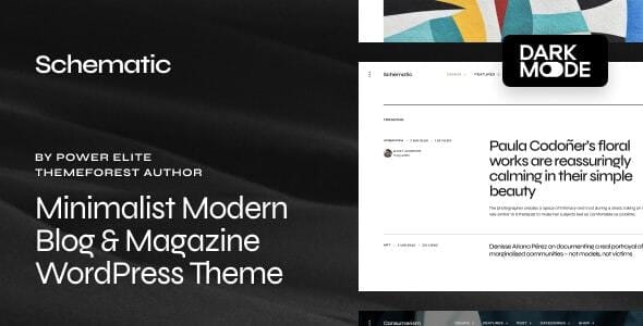 Schematic Minimalist Blog and Magazine WordPress Theme