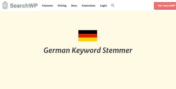 SearchWP German Stemmer for WordPress