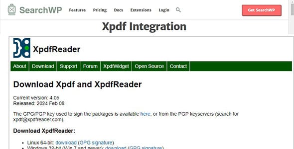 SearchWP Xpdf Integration for WordPress