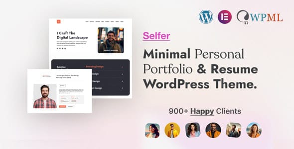 Selfer Minimal Personal Portfolio WordPress Theme