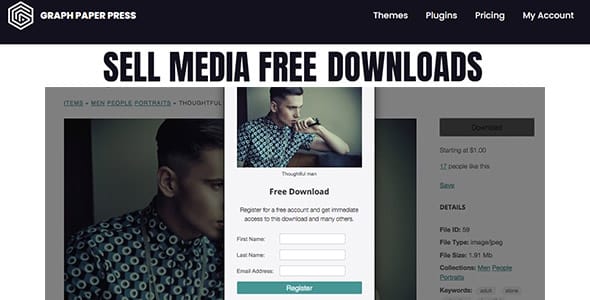 Sell Media Free Downloads for WordPress