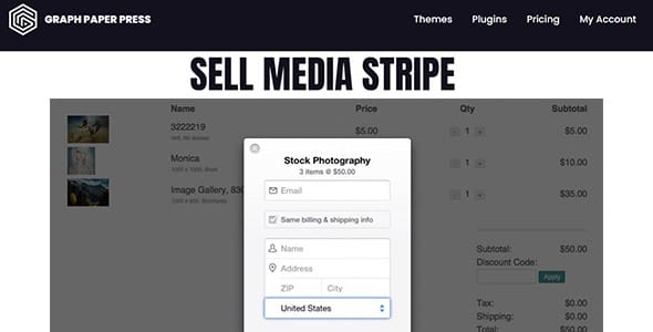 Sell Media Stripe for WordPress