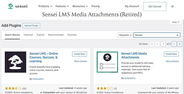 Sensei LMS Media Attachments for WordPress