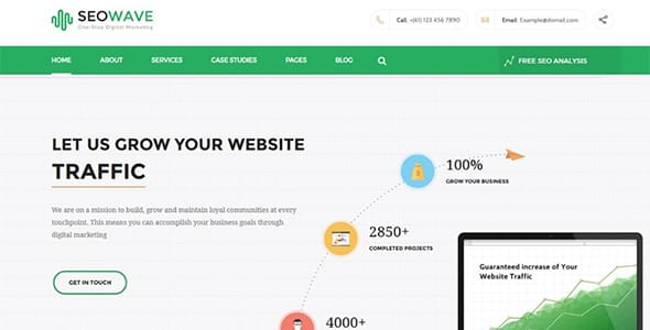 Seowave WordPress Theme by PremiumLayers