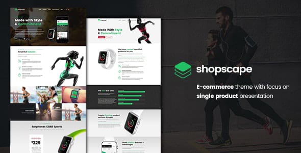 Shopscape Single Product Presentation WordPress Theme