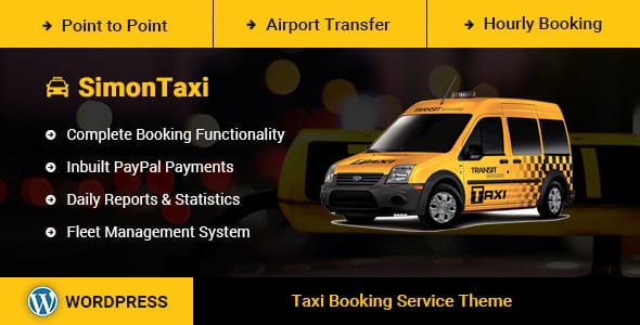 SimonTaxi Booking WordPress Theme