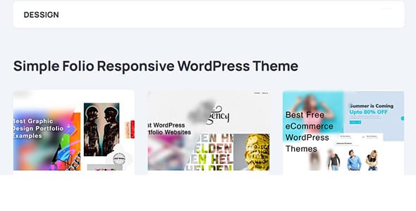 Simple Folio Responsive WordPress Theme by Dessign Themes