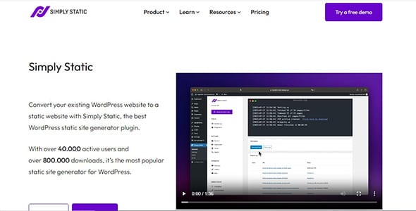 Simply Static Pro for WordPress