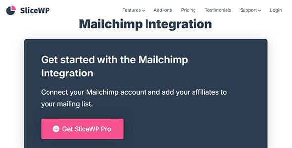 SliceWP Add On Mailchimp Integration for WordPress