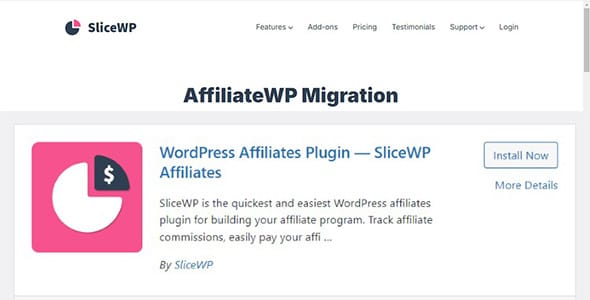 SliceWP AffiliateWP Migrator for WordPress