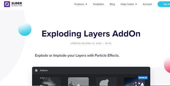 Slider Revolution Exploding Layers Add On for WordPress