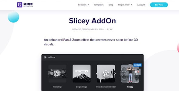 Slider Revolution Slicey Add On for WordPress