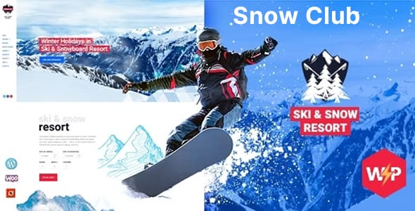 Snow Club Ski Resort and Snowboard Classes WordPress Theme