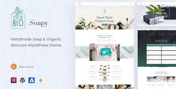 Soapy Handmade and Organic Skincare WordPress Theme