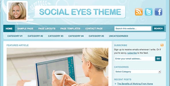 Social Eyes Child WordPress Theme by StudioPress