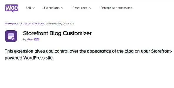 Storefront Blog Customiser for WordPress