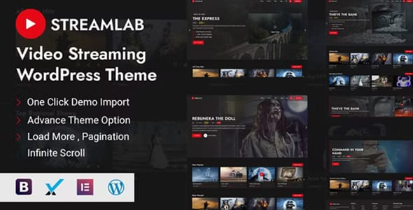Streamlab Video Streaming WordPress Theme