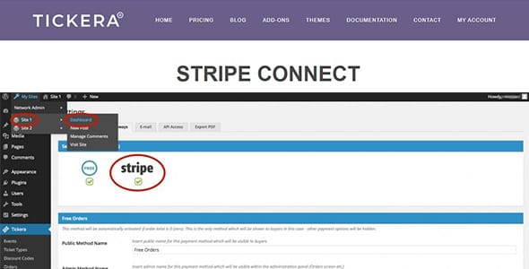 Stripe Connect for Tickera for WordPress