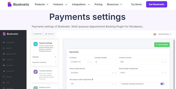 Stripe Payment Gateway for Booknetic WordPress Plugin