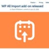 Sugar Calendar WP All Import Addon for WordPress