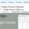 Sugar Events Calendar Ninja Forms for WordPress