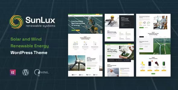 Sunlux Solar and Renewable Energy WordPress Theme