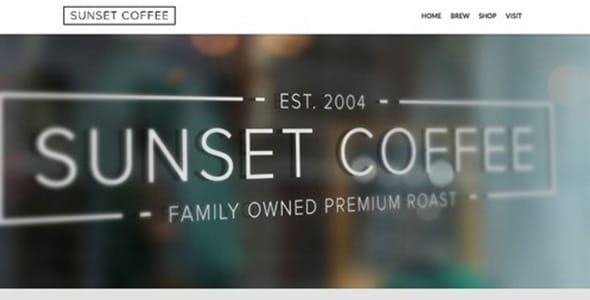 Sunset Coffee WordPress Theme by Obox
