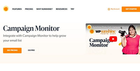 Sunshine Photo Cart Campaign Monitor for WordPress