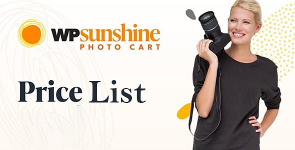 Sunshine Photo Cart Price List for WordPress