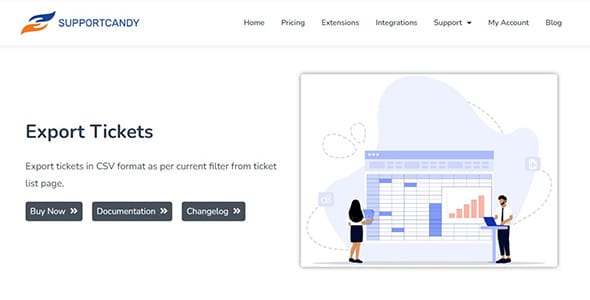 SupportCandy Export Ticket for WordPress