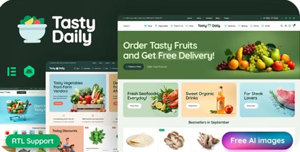 Tasty Daily Grocery Store and Food WooCommerce Theme