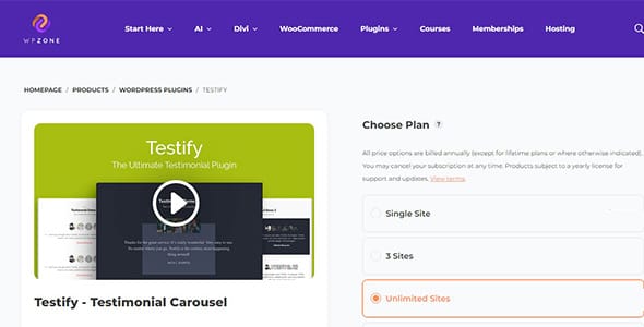 Testify for WordPress