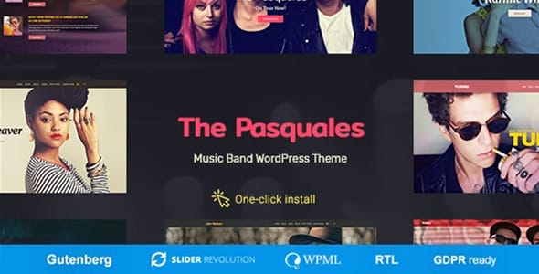 The Pasquales DJ Artist and Music Band WordPress Theme