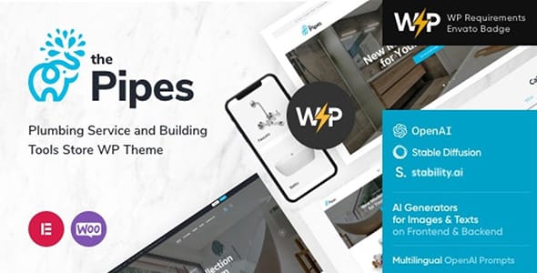The Pipes Plumber and Builder WordPress Theme