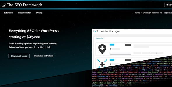 The SEO Framework Extension Manager for WordPress