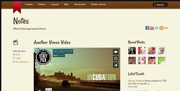 Notes WordPress Theme by Themify