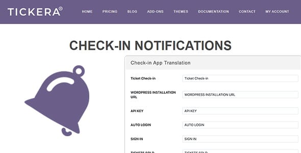 Tickera Check In Notifications for WordPress
