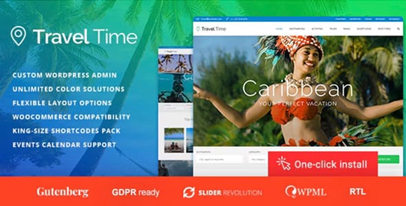 Travel Time Tour and Hotel WordPress Theme