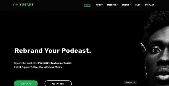 Tusant  A Unique WordPress Podcast Theme