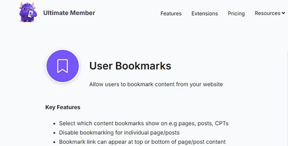 Ultimate Member User Bookmarks for WordPress
