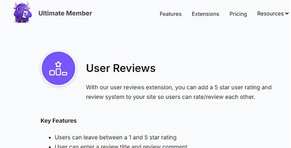 Ultimate Member User Reviews for WordPress