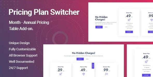 Ultimate Pricing Plan Switcher for Elementor