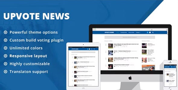 UpVote Social Bookmarking WordPress Theme