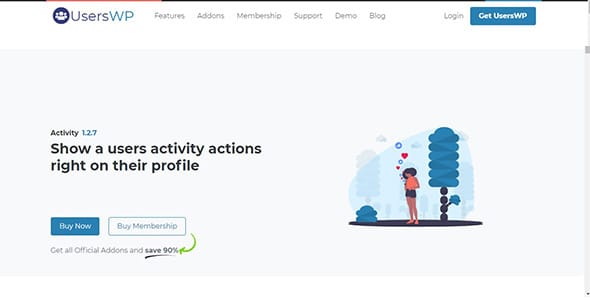 UsersWP Activity for WordPress