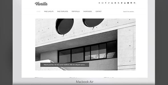 Vanilla WordPress Theme by Zigzagpress