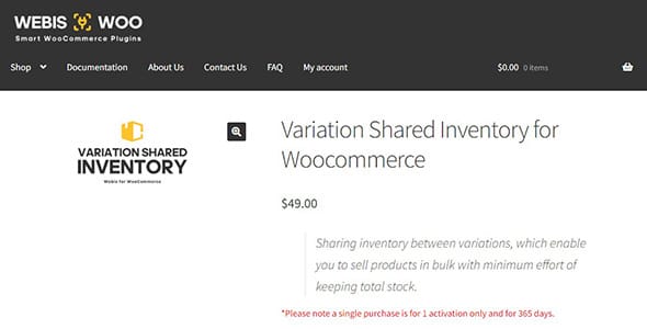 Variation Shared Inventory for WooCommerce